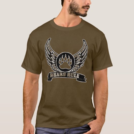 Beren Regel Angel Wings Beer Paw T-shirt (Voorkant)