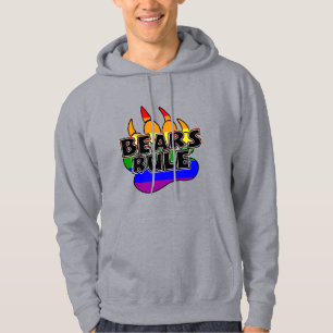 Beren regeren Zwart op Regenboogpoot - HOT ! MARIN Hoodie