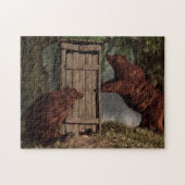 Beren rond het buitenhuis legpuzzel (Horizontaal)