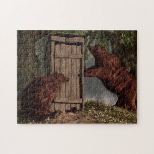 Beren rond het buitenhuis legpuzzel