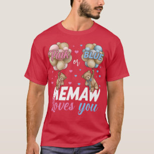 Beren roze of blauw beeld houdt van je geslacht t-shirt
