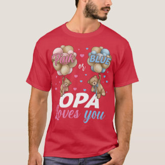 Beren roze of blauw OPA houdt van je geslacht T-shirt