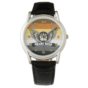Beren Rule Gay Beer Pride Flag en Wings Horloge