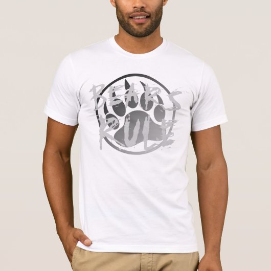 BEREN RULE SILVER BEER PAW T-SHIRT (Voorkant)