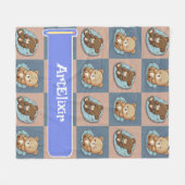 Beren slaapprint fleece deken (Voorkant (Horizontaal))