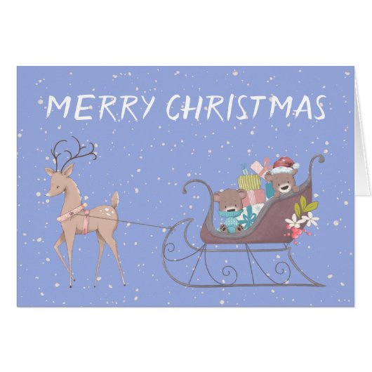 Beren slee en rendierkerst (Voorkant Horizontaal)