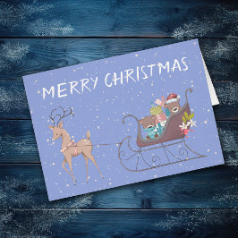 Beren slee en rendierkerst