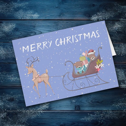 Beren slee en rendierkerst