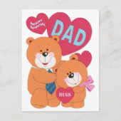 Beren speciale vader en vaders dag briefkaart (Voorkant)