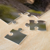 Beren spelen pingpong in een bos legpuzzel (Zijkant)