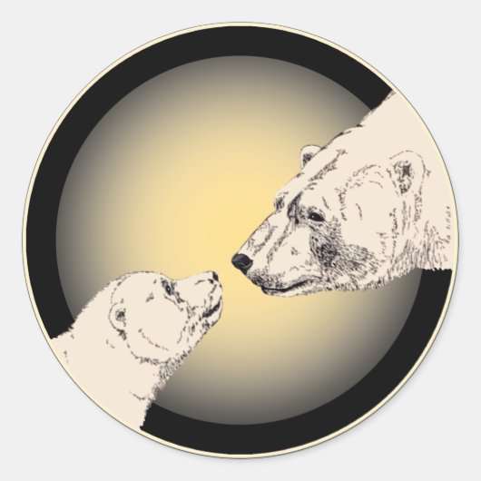 Beren stickers Wildlife Beer en Cub Stickers (Voorkant)