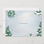 Beren Thuis Knus Blokhut Persoonlijke Kerstfeestda Kaart (Achterkant)