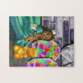 Beren van Afrikaanse Amerikaanse meisjes en Gummy Legpuzzel (Horizontaal)