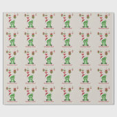 Beren van beer "Merry KerstWinter Animals" Ompakke Cadeaupapier (Vlak)
