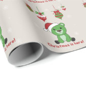 Beren van beer "Merry KerstWinter Animals" Ompakke Cadeaupapier (Rol Hoek)