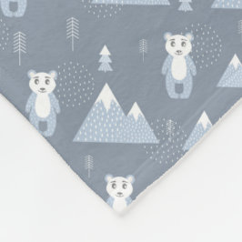 Beren van bossen, bergen, bomen en pijlen fleece deken