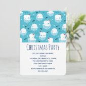 Beren van de Cute Polar in Santa Hats-kerstfeest Kaart (Staand voorkant)