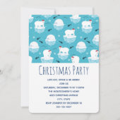 Beren van de Cute Polar in Santa Hats-kerstfeest Kaart (Voorkant)