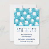 Beren van de Cute Polar in Santa Hats-kerstfeest Save The Date (Voorkant)