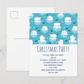 Beren van de Cute Polar in Santa Hats-kerstfeest Uitnodiging Briefkaart (Voorkant / Achterkant)