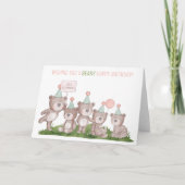 Beren van de schattige Partij Birthday Kaart (Voorkant)