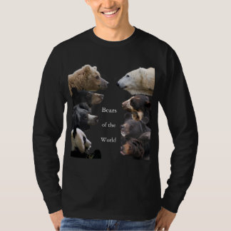 Beren van de wereld donkerkleurig t-shirt