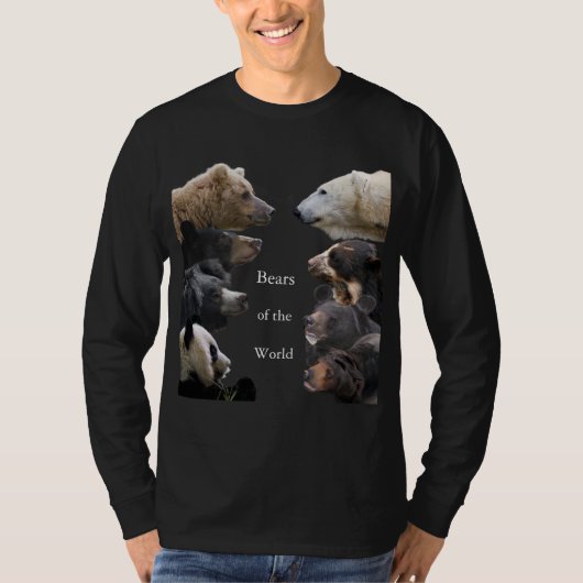 Beren van de wereld donkerkleurig t-shirt (Voorkant)