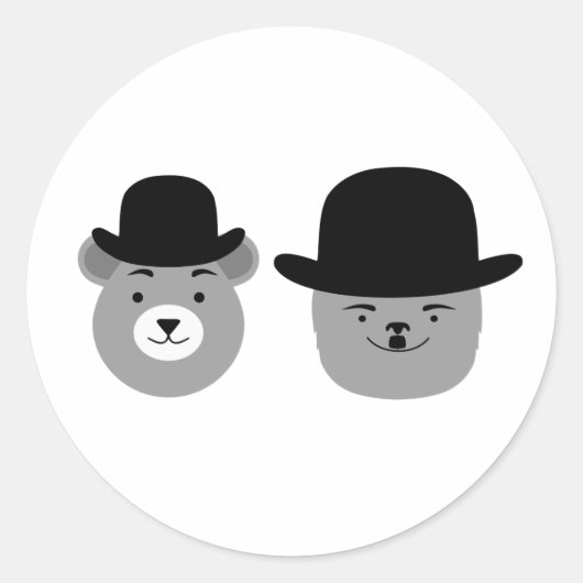 Beren van de woestijn ronde sticker (Voorkant)