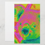 beren van fluorescerende koala briefpapier (Voorkant / Achterkant)