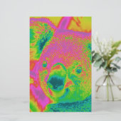 beren van fluorescerende koala briefpapier (Staand voorkant)