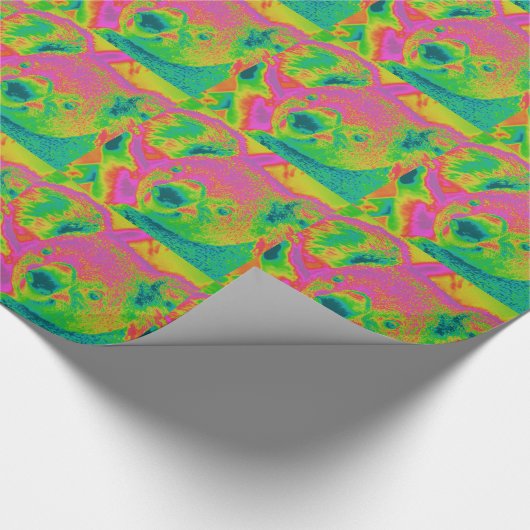 beren van fluorescerende koala cadeaupapier (Hoek)