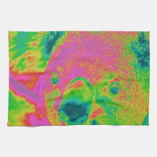 beren van fluorescerende koala theedoek (Horizontaal)