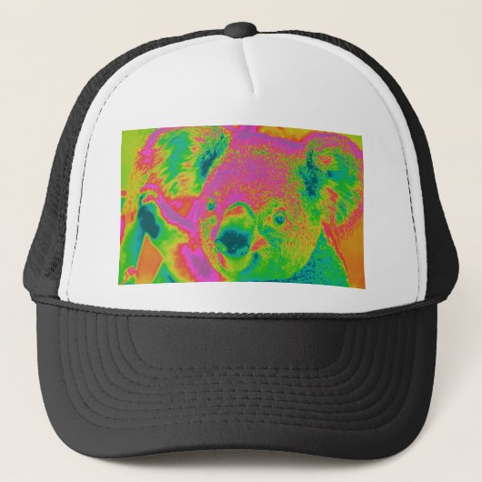 beren van fluorescerende koala trucker pet (Voorkant)