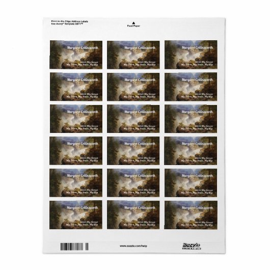  Beren van Georg Saal Adres Etiket (Full Sheet)