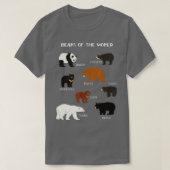 Beren van het Beer Panda-zwart Polar T-shirt (Design voorkant)