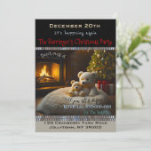 Beren van het Fire Christmas Party Kaart (Staand voorkant)