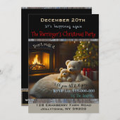 Beren van het Fire Christmas Party Kaart (Voorkant / Achterkant)