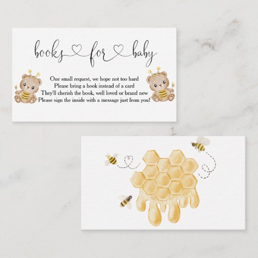 Beren van honinghoning voor Baby Informatiekaartje (Voorkant / Achterkant)