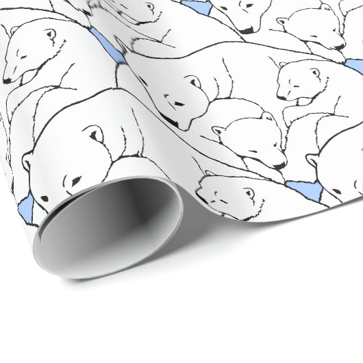 Beren   van polair Beer Cadeaupapier (Rol Hoek)