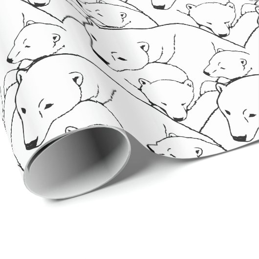 Beren   van polair Beer Cadeaupapier (Rol Hoek)