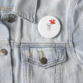 Beren van pooldieren met hartballonnen ronde button 5,7 cm (In situ)