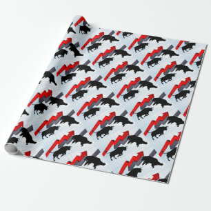 Beren versus Bulls Stock Market Concept Cadeaupapier