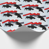 Beren versus Bulls Stock Market Concept Cadeaupapier (Hoek)