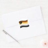 BEREN VLAG ZWAAIEN RONDE STICKER (Envelop)
