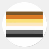 BEREN VLAGSTREPEN RONDE STICKER (Voorkant)