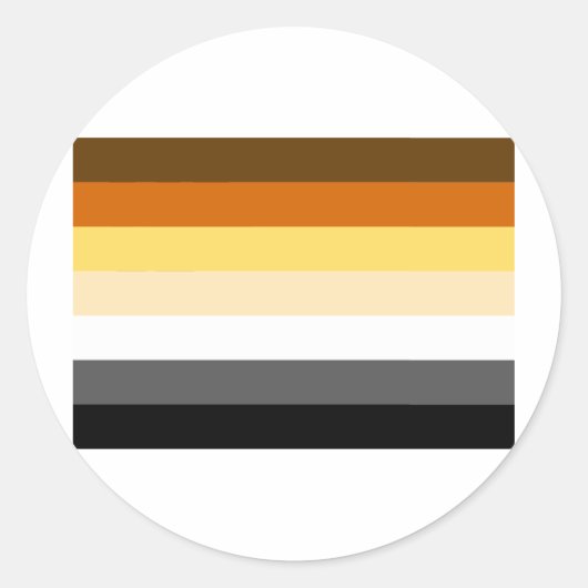 BEREN VLAGSTREPEN RONDE STICKER (Voorkant)