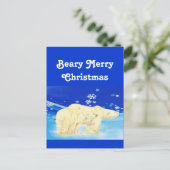 Beren voor beary Merry kerstpoar aanpassen Feestdagenkaart (Staand voorkant)