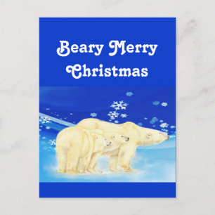Beren voor beary Merry kerstpoar aanpassen Feestdagenkaart