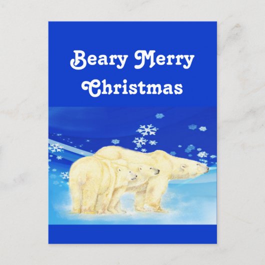 Beren voor beary Merry kerstpoar aanpassen Feestdagenkaart (Voorkant)