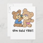 beren voor bruiloft voorstellen aankondigingskaart (Voorkant / Achterkant)